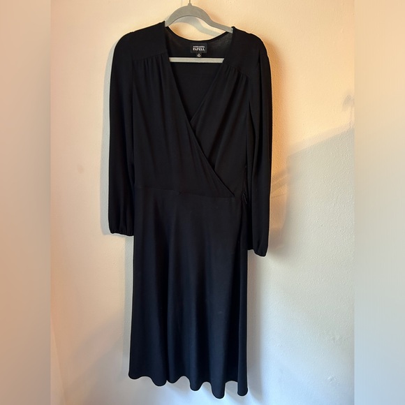 ADRIANNA PAPELL BLACK MAXI VINTAGE DRESS 10 - Picture 1 of 5